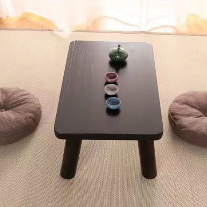 Table basse rectangulaire en bois japonais traditionnel 1 niveau pour salon 