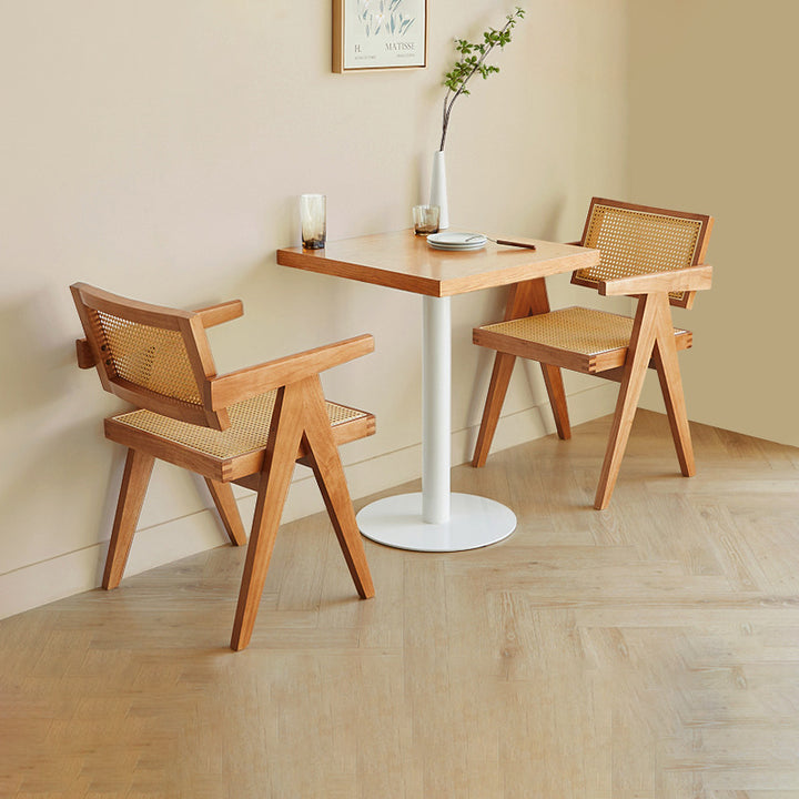 Moderner nordischer quadratischer Beistelltisch aus MDF und Stahl mit 1 Ablage für das Wohnzimmer 