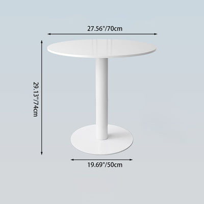 Mesa Auxiliar Redonda Nórdica Contemporánea de Acero y Madera de 1 Nivel para Sala de Estar 