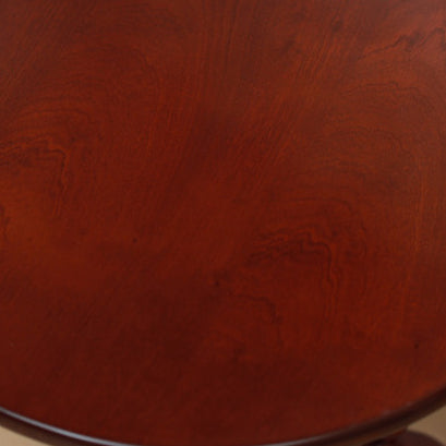 Traditional European Round Wood End Table 2-Tier For Living Room