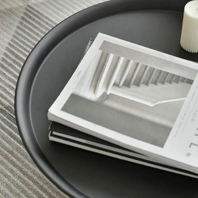 Table d'appoint ronde minimaliste moderne en fer 1 niveau pour salon 