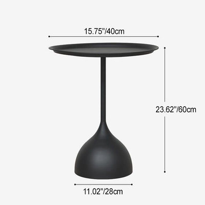 Table d'appoint ronde minimaliste moderne en fer 1 niveau pour salon 