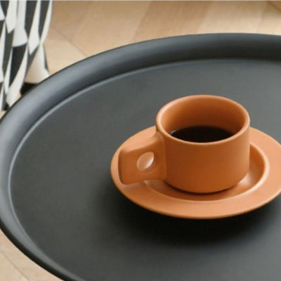 Table d'appoint ronde minimaliste moderne en fer 1 niveau pour salon 