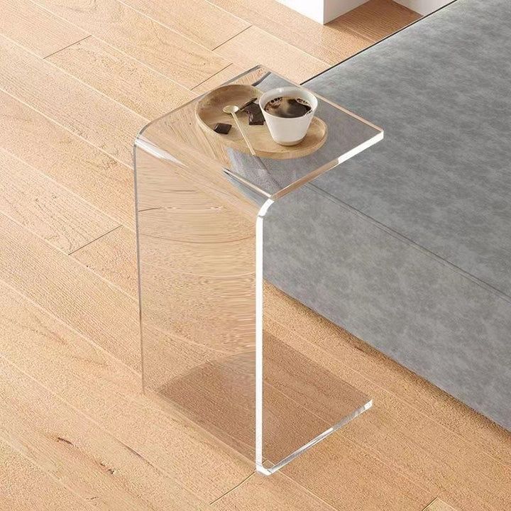 Moderner minimalistischer rechteckiger Acryl-Beistelltisch 1-stufig für das Wohnzimmer 