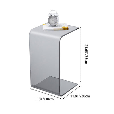Table d'appoint rectangulaire minimaliste moderne en acrylique 1 niveau pour salon 