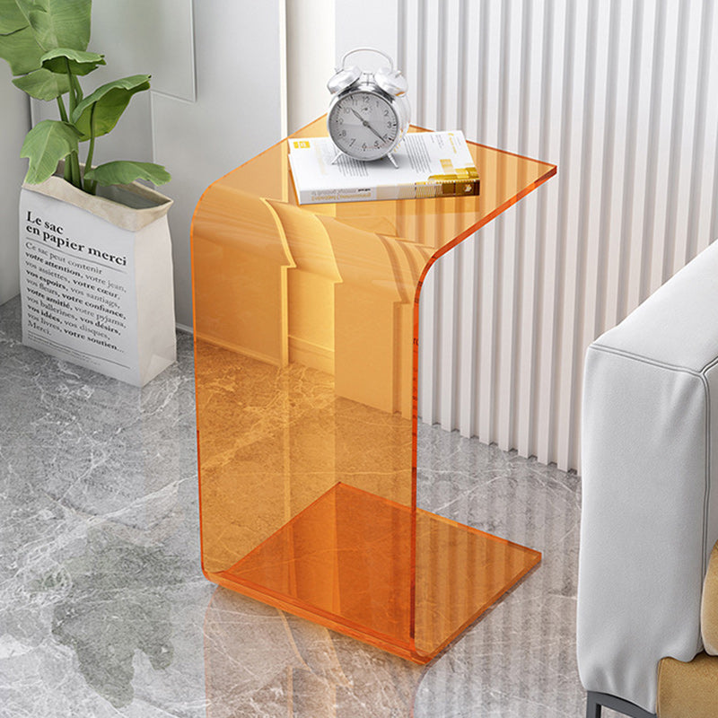Moderner minimalistischer rechteckiger Acryl-Beistelltisch 1-stufig für das Wohnzimmer 