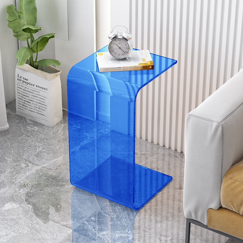Moderner minimalistischer rechteckiger Acryl-Beistelltisch 1-stufig für das Wohnzimmer 