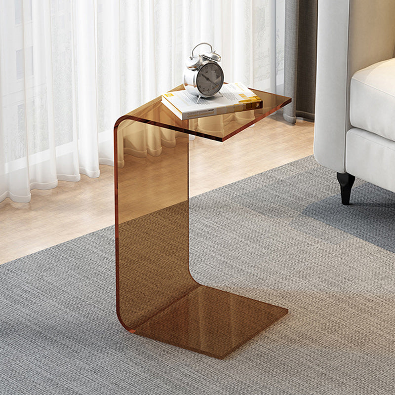 Moderner minimalistischer rechteckiger Acryl-Beistelltisch 1-stufig für das Wohnzimmer 