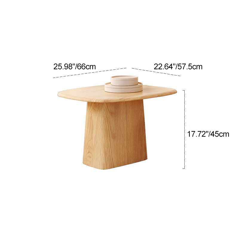 Traditional Japanese Rectangular Ash Coffee Table 1-Tier For Living Room