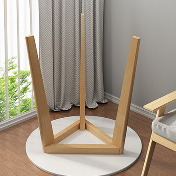 Table basse ronde en bois minimaliste moderne 1 niveau pour salon 