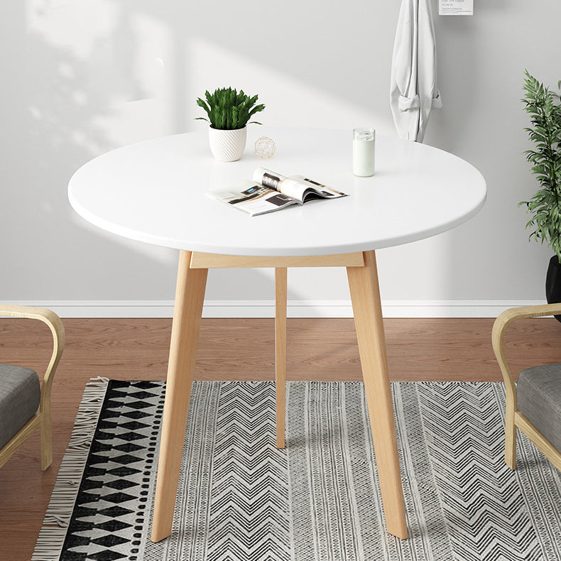 Table basse ronde en bois minimaliste moderne 1 niveau pour salon 