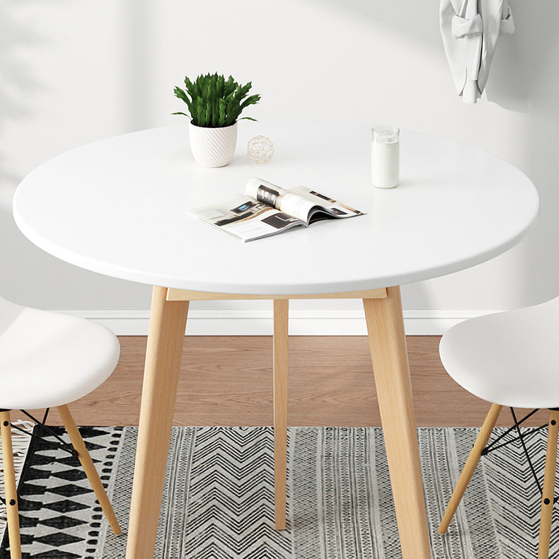 Table basse ronde en bois minimaliste moderne 1 niveau pour salon 
