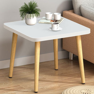 Table de bout carrée en bois japonais traditionnel 1 niveau pour salon 