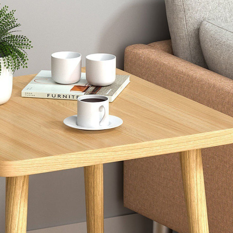 Table de bout carrée en bois japonais traditionnel 1 niveau pour salon 