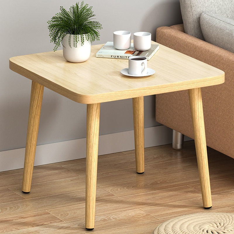 Table de bout carrée en bois japonais traditionnel 1 niveau pour salon 