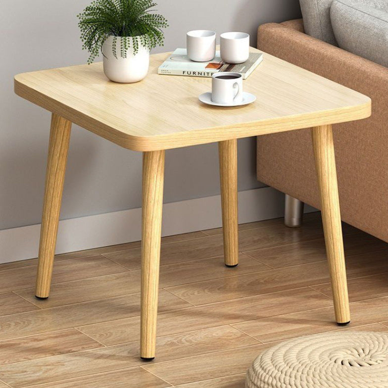 Table de bout carrée en bois japonais traditionnel 1 niveau pour salon 