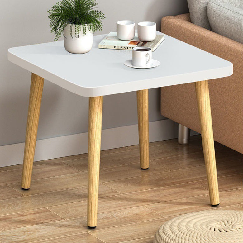 Table de bout carrée en bois japonais traditionnel 1 niveau pour salon 