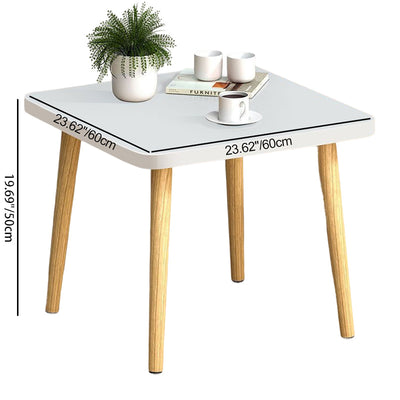 Table de bout carrée en bois japonais traditionnel 1 niveau pour salon 