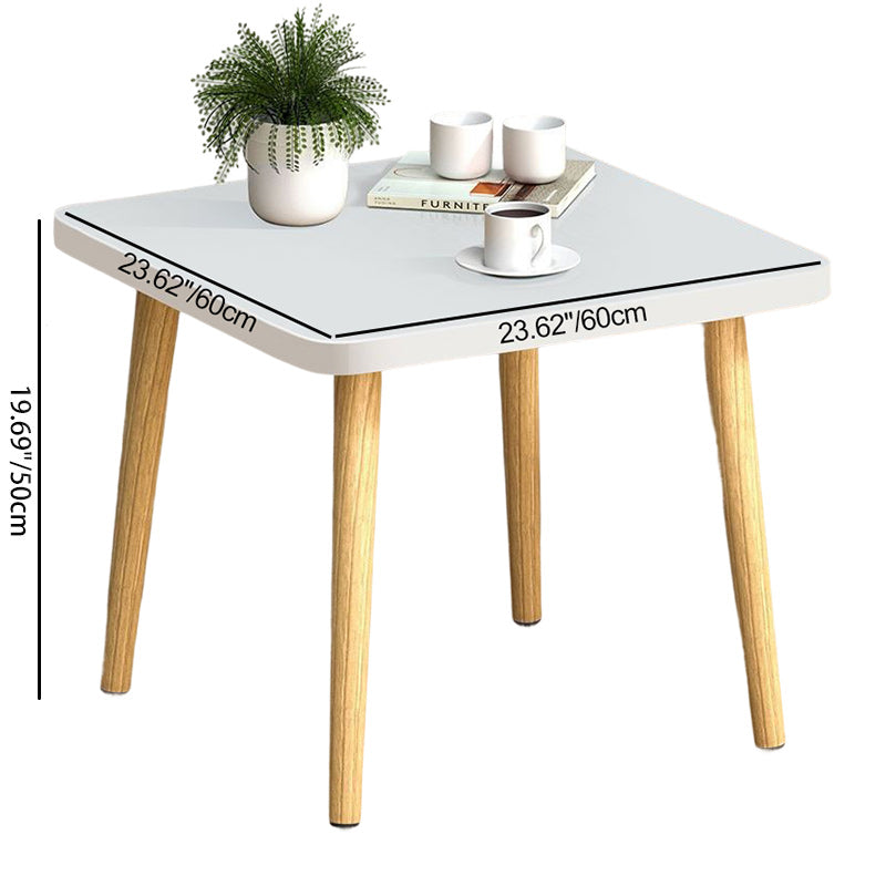 Table de bout carrée en bois japonais traditionnel 1 niveau pour salon 