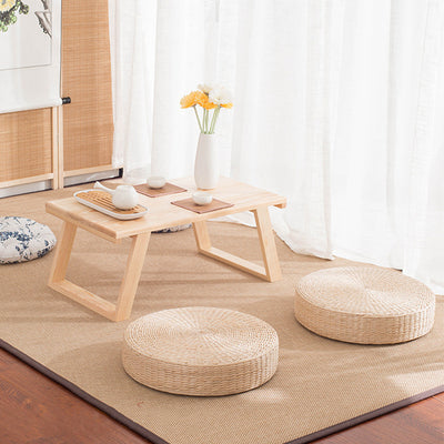 Traditional Japanese Rectangular Wood Coffee Table 1-Tier For Living Room