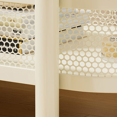 Table basse ovale contemporaine nordique en fer et verre à 2 niveaux pour salon 