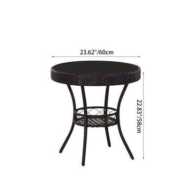 Mesa de café redonda de vidrio plástico minimalista moderna de 1 nivel para sala de estar 