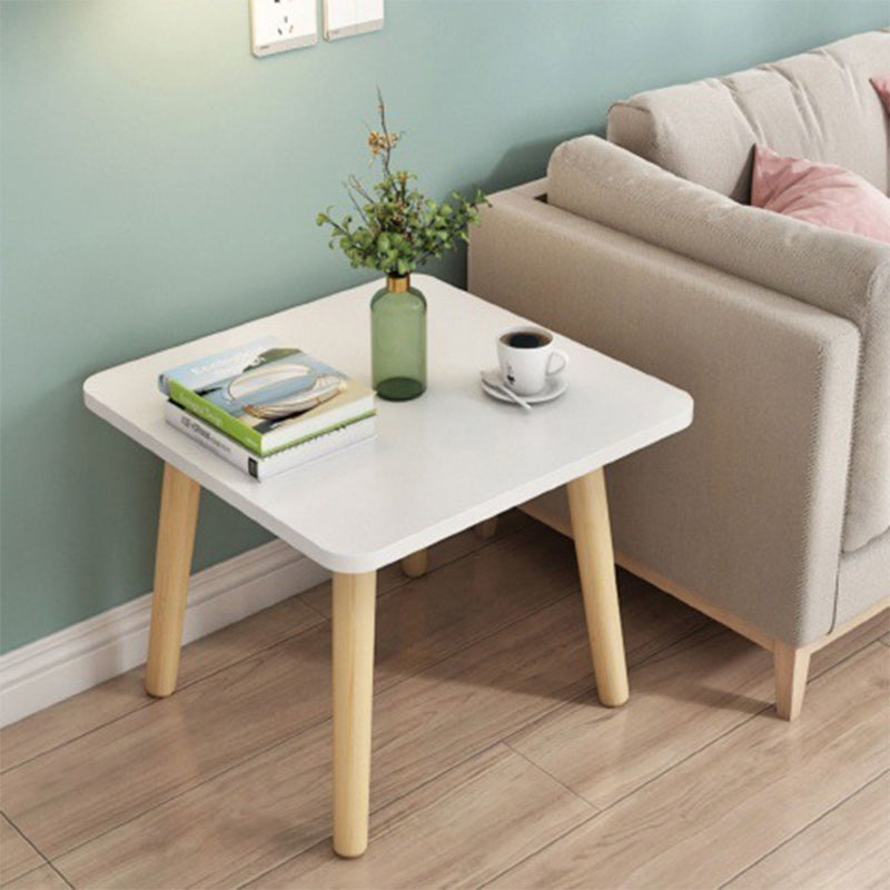 Moderner minimalistischer quadratischer Tischplatte aus Spanplatte Holz Beistelltisch 1/2-Etagen für Wohnzimmer 