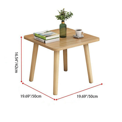 Moderner minimalistischer quadratischer Tischplatte aus Spanplatte Holz Beistelltisch 1/2-Etagen für Wohnzimmer 
