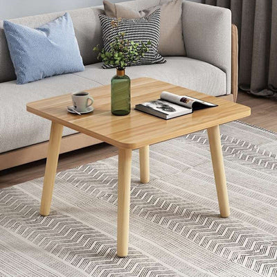 Moderner minimalistischer quadratischer Tischplatte aus Spanplatte Holz Beistelltisch 1/2-Etagen für Wohnzimmer 