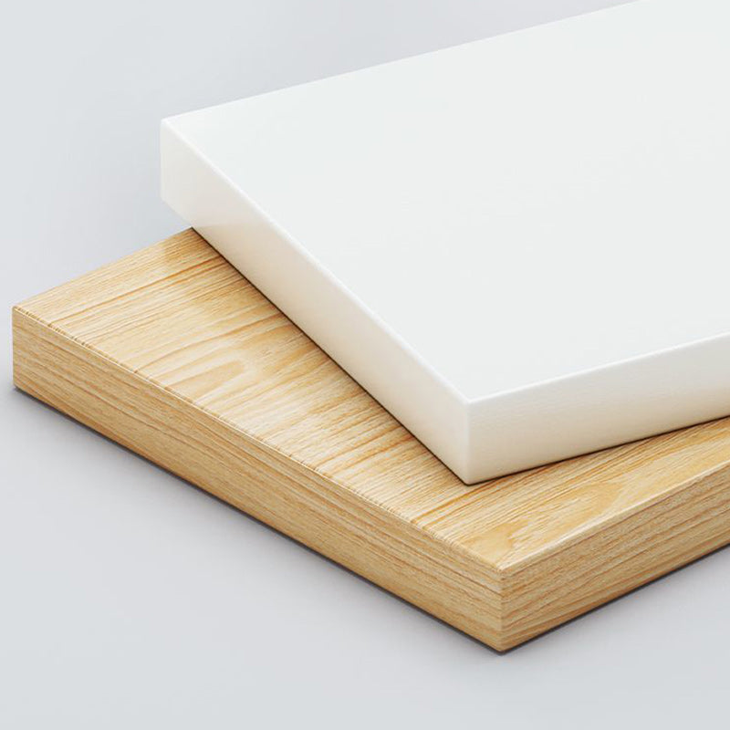 Moderner minimalistischer quadratischer Tischplatte aus Spanplatte Holz Beistelltisch 1/2-Etagen für Wohnzimmer 
