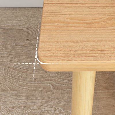 Moderner minimalistischer quadratischer Tischplatte aus Spanplatte Holz Beistelltisch 1/2-Etagen für Wohnzimmer 