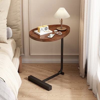 Table d'appoint rectangulaire minimaliste moderne en panneau de densité avec fer, 1 niveau, mobile pour salon 