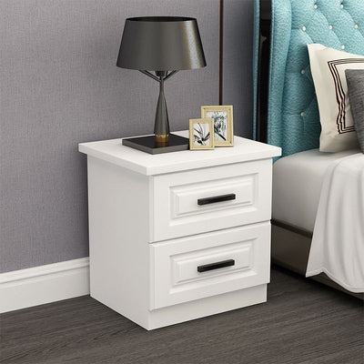 Table de nuit rectangulaire à 2 tiroirs Modern Simplicity pour chambre 