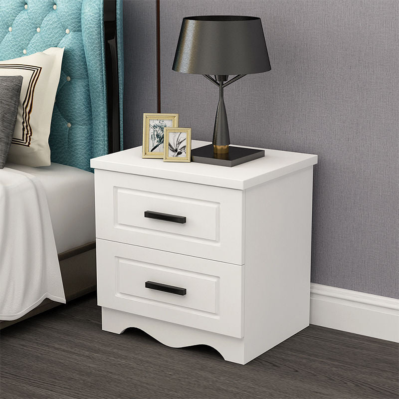 Table de nuit rectangulaire à 2 tiroirs Modern Simplicity pour chambre 