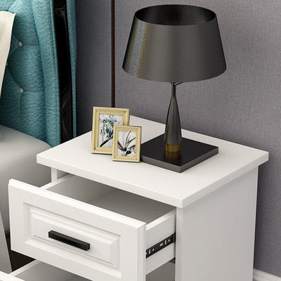 Table de nuit rectangulaire à 2 tiroirs Modern Simplicity pour chambre 