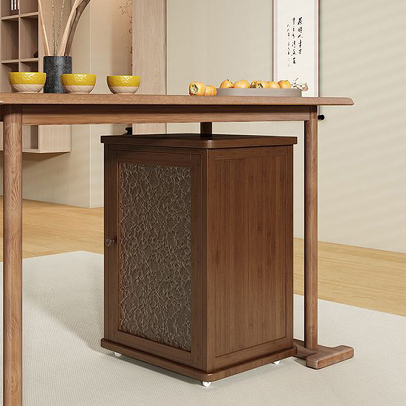 Traditional Vintage Rectangular Bamboo Density Board End Table 1-Stora –  BulbSquare