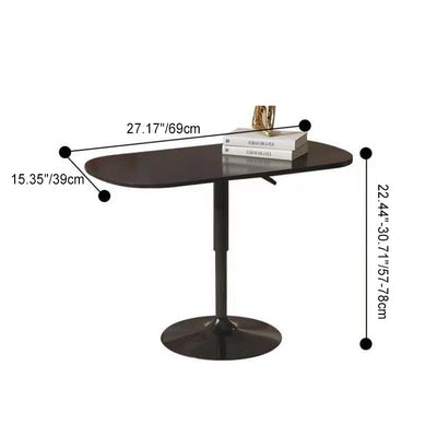 Table d'extrémité en acier inoxydable avec dalle de pierre carrée minimaliste moderne, hauteur réglable, 1 niveau pour le salon 