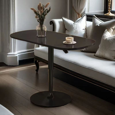 Table d'extrémité en acier inoxydable avec dalle de pierre carrée minimaliste moderne, hauteur réglable, 1 niveau pour le salon 