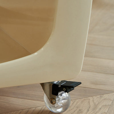 Table d'appoint rectangulaire nordique contemporaine en plastique PC à 4 niveaux, mobile pour salon 