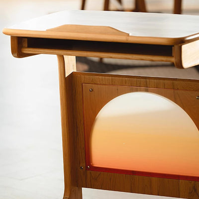 Contemporary Nordic Movable Square Wood End Table 1-Tier For Living Room