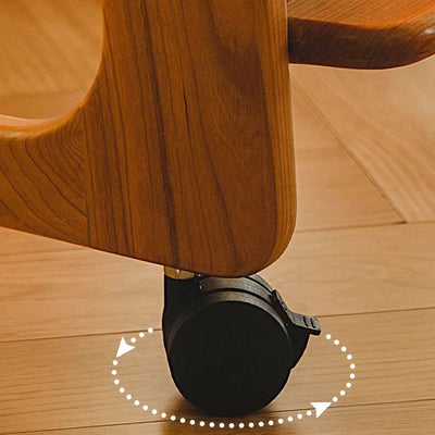 Contemporary Nordic Movable Square Wood End Table 1-Tier For Living Room