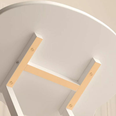 Table d'appoint moderne minimaliste amovible en forme d'ours en panneau de densité et acier au carbone à 2 niveaux pour salon 