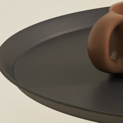Table d'appoint ronde minimaliste moderne en fer à 1 niveau pour le salon 