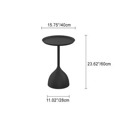 Table d'appoint ronde minimaliste moderne en fer à 1 niveau pour le salon 
