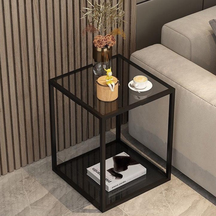 アンティーク 80s アイアン スクエア ガラステーブル アンティーク 80s