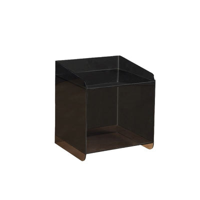 Table d'appoint rectangulaire minimaliste moderne en acrylique à 2 niveaux pour le salon 