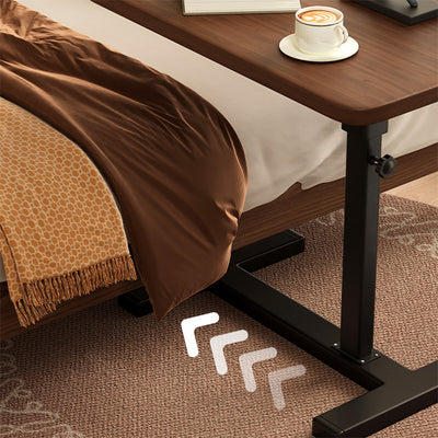 Table d'appoint rectangulaire minimaliste moderne amovible et pliable en panneau de densité à 1 niveau pour salon 