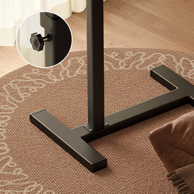 Table d'appoint rectangulaire minimaliste moderne amovible et pliable en panneau de densité à 1 niveau pour salon 