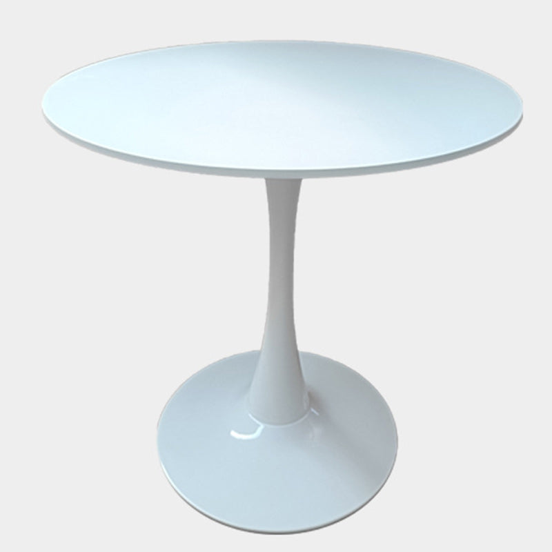 Mesa de centro redonda minimalista moderna con base de acero al carbono para sala de estar 