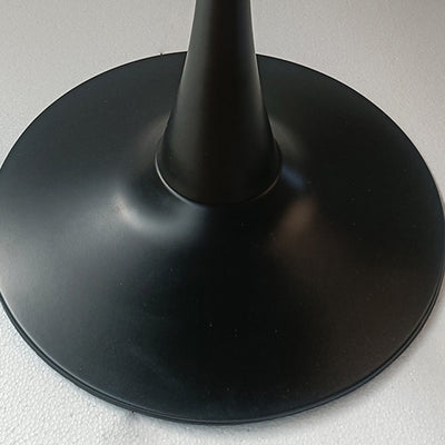 Mesa de centro redonda minimalista moderna con base de acero al carbono para sala de estar 